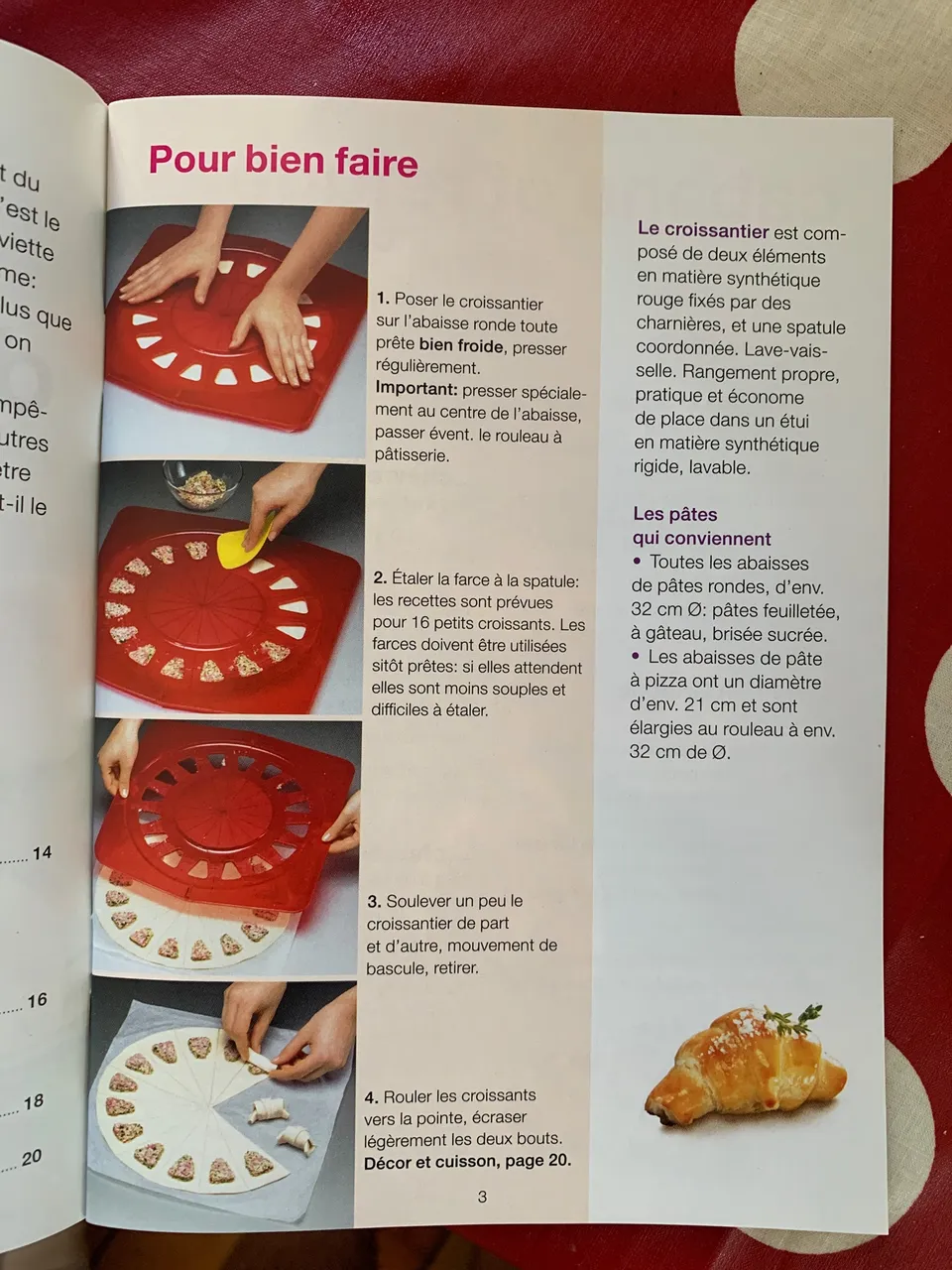 Façonnage des croissants au jambon